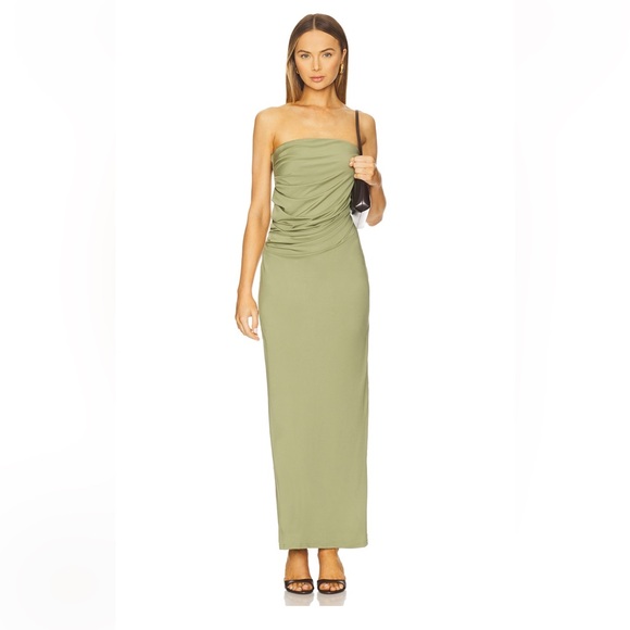 REVOLVE Dresses & Skirts - Revolve SNDYS Strapless Olive Boni Maxi Dress